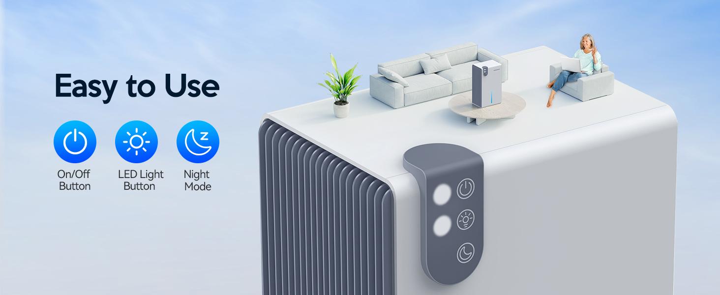 Large Room or Basement Dehumidifier, Automatic and Manual Drainage, Intelligent Humidity Control, Automatic Defrost, Dry Clothes Function (for 4500 sq. ft.) Dehumidifier with Water Tank.