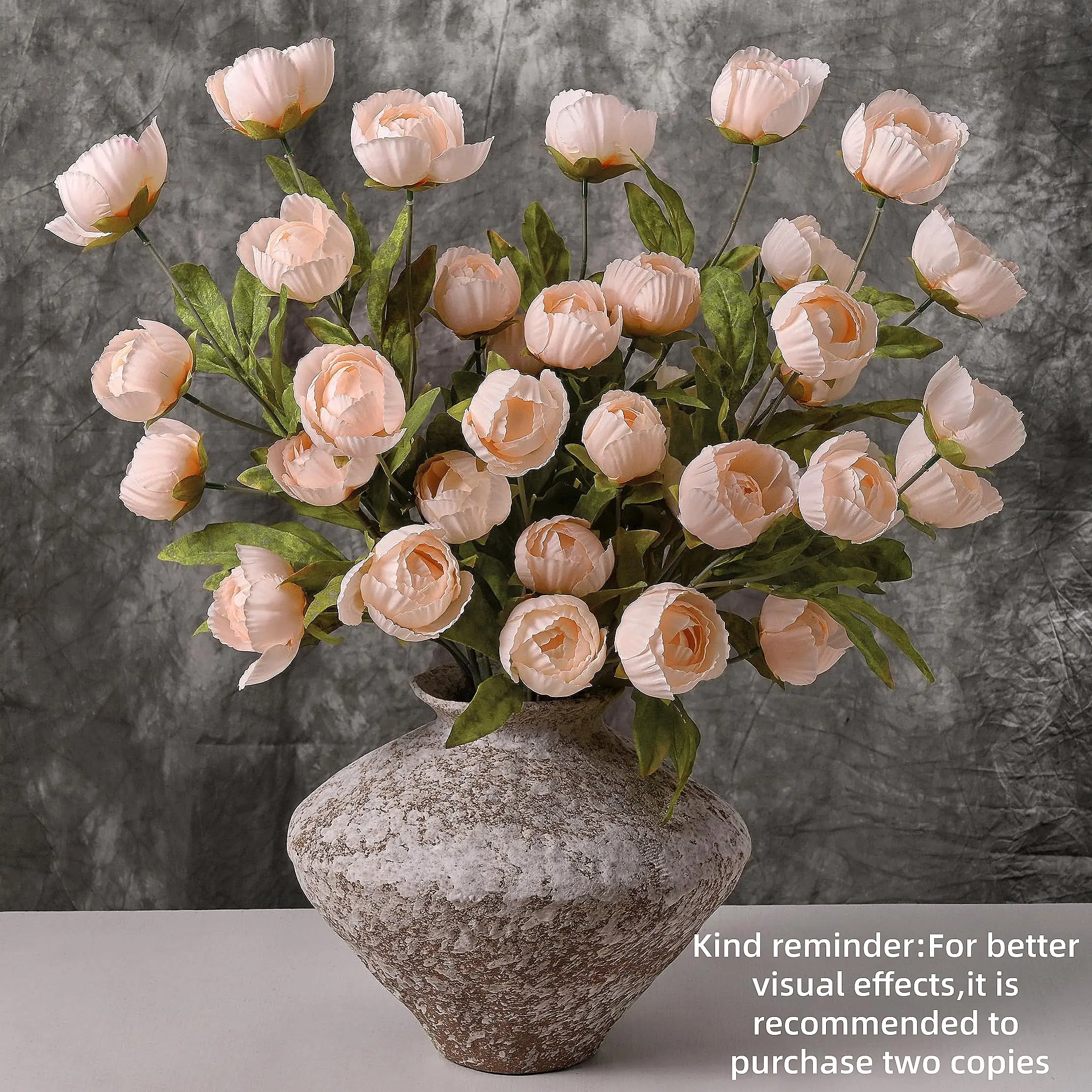 6-Piece Imitation Silk Peony Bouquet Set with Stems, Peonies Flowers Home Decoration Centerpiece, Vase Fillers for Wedding, Juneteenth, Music Festival, Carnival