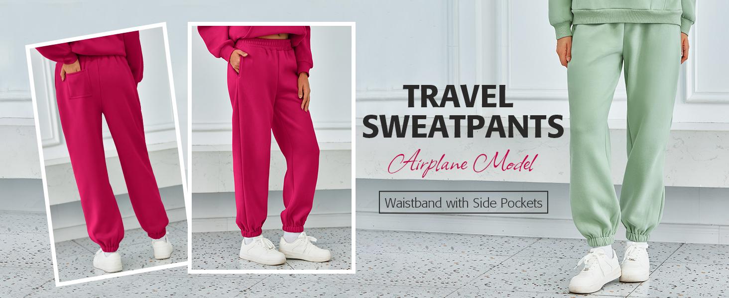 Fallfreshness Unisex Airplane Model Travel Sweatpants Fleece Lined Waistband with Side Pockets for Women Casual Sports Trousers Fallfreshness Unisex Airplane Model Travel Sweatpants Fleece Lined Waistband with Side Pockets for Women Casual Sports Trousers