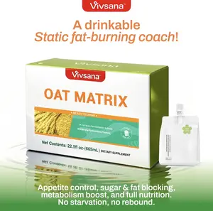 Vivsana Oat  Matrix Wellness Drink - Chlorella Pyrenoidosa Peptides + Oat Bran Extract, 665mL Dietary Supplement for Metabolic Health