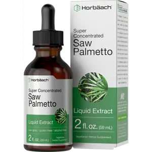 Horbäach Saw Palmetto Liquid Extract | 2 Fl Oz | Alcohol Free | Vegetarian, Non-GMO, Gluten Free Herb Supplement