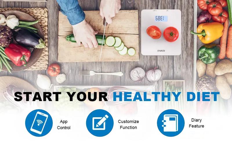 RENPHO Food Nutritional Scale Digital Kitchen Scale, Smart Food Measuring Scale with App for Macro Keto Calorie Cooking, Home Gifts Grams and Ounces