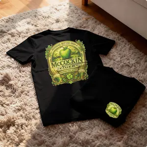 MCCOCKIN CIDER funny name unisex cotton T-shirt/sweatshirt, St. Patrick’s Day, menswear