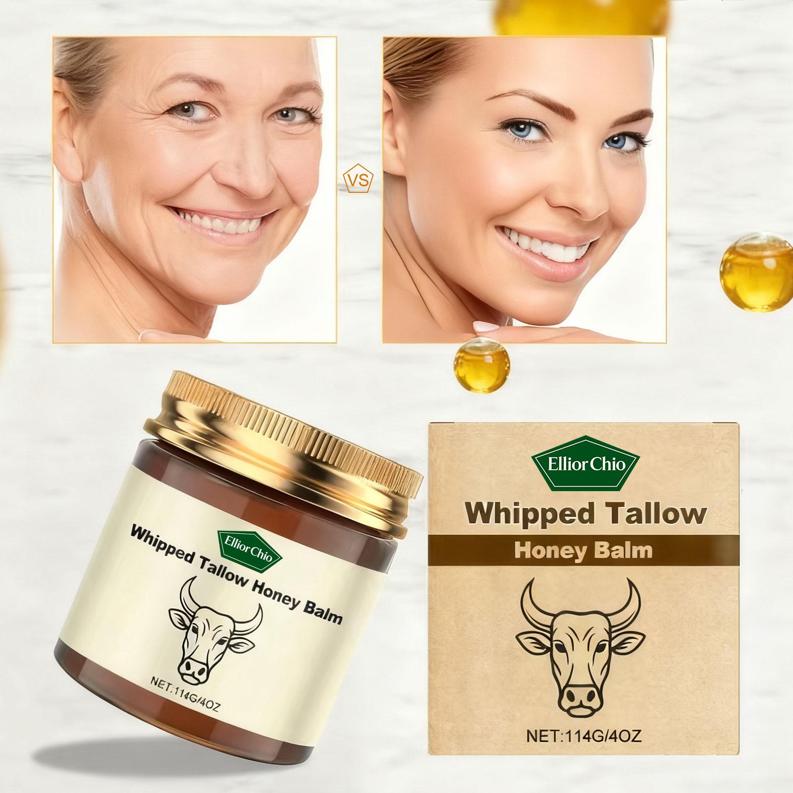 Whipped Grass-Fed Beef Tallow Honey Balm - 4 Oz,Moisturizing Cream for Soft, Smooth Skin - Handmade All-Natural Moisturizer - Lavender,hydrating, comfort, moisture boost cream, luminous firming cream, body care, hydrating dry skin Whipped Grass-Fed Beef Tallow Honey Balm - 4 Oz,Moisturizing Cream for Soft, Smooth Skin - Handmade All-Natural Moisturizer - Lavender,hydrating, comfort, moisture boost cream, luminous firming cream, body care, hydrating dry skin