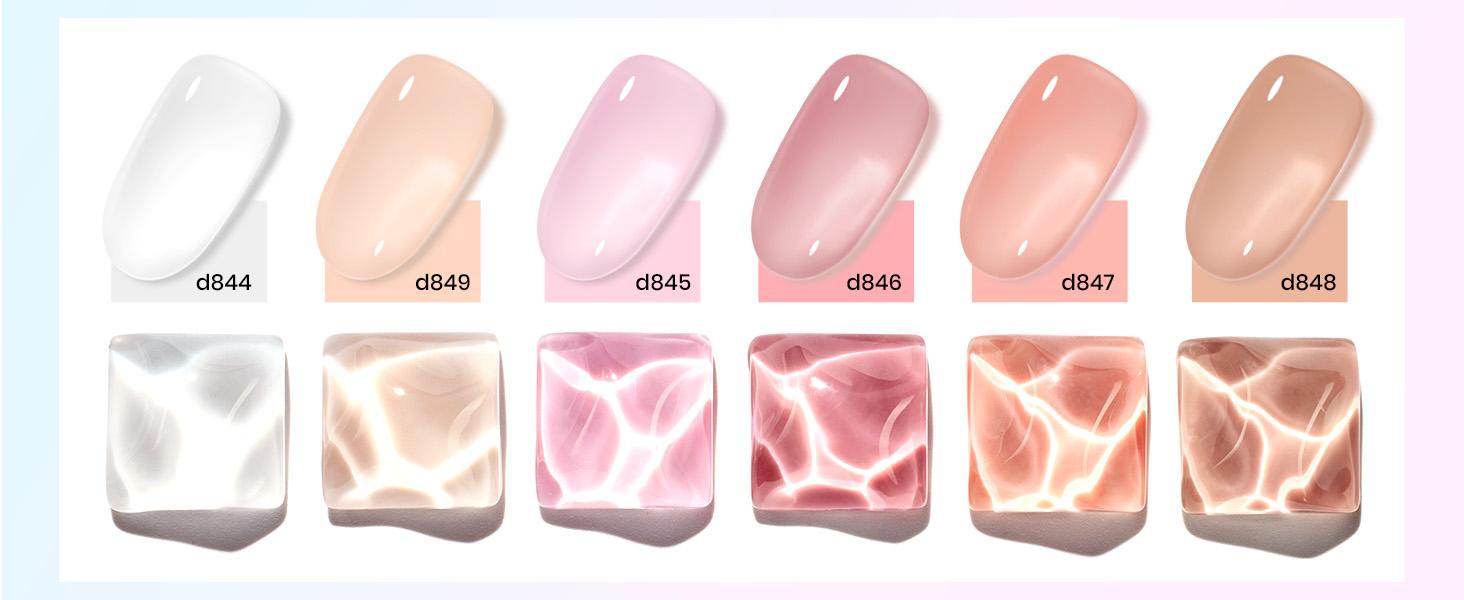 Beetles Hema Free Jelly Gel Nail Polish Set, Translucent Gel Nail Art for Manicure and Home Decoration Mother's Day Gift Cutics Cosmetic mothersdaygift, Colorful Nail Products, Nail Care
