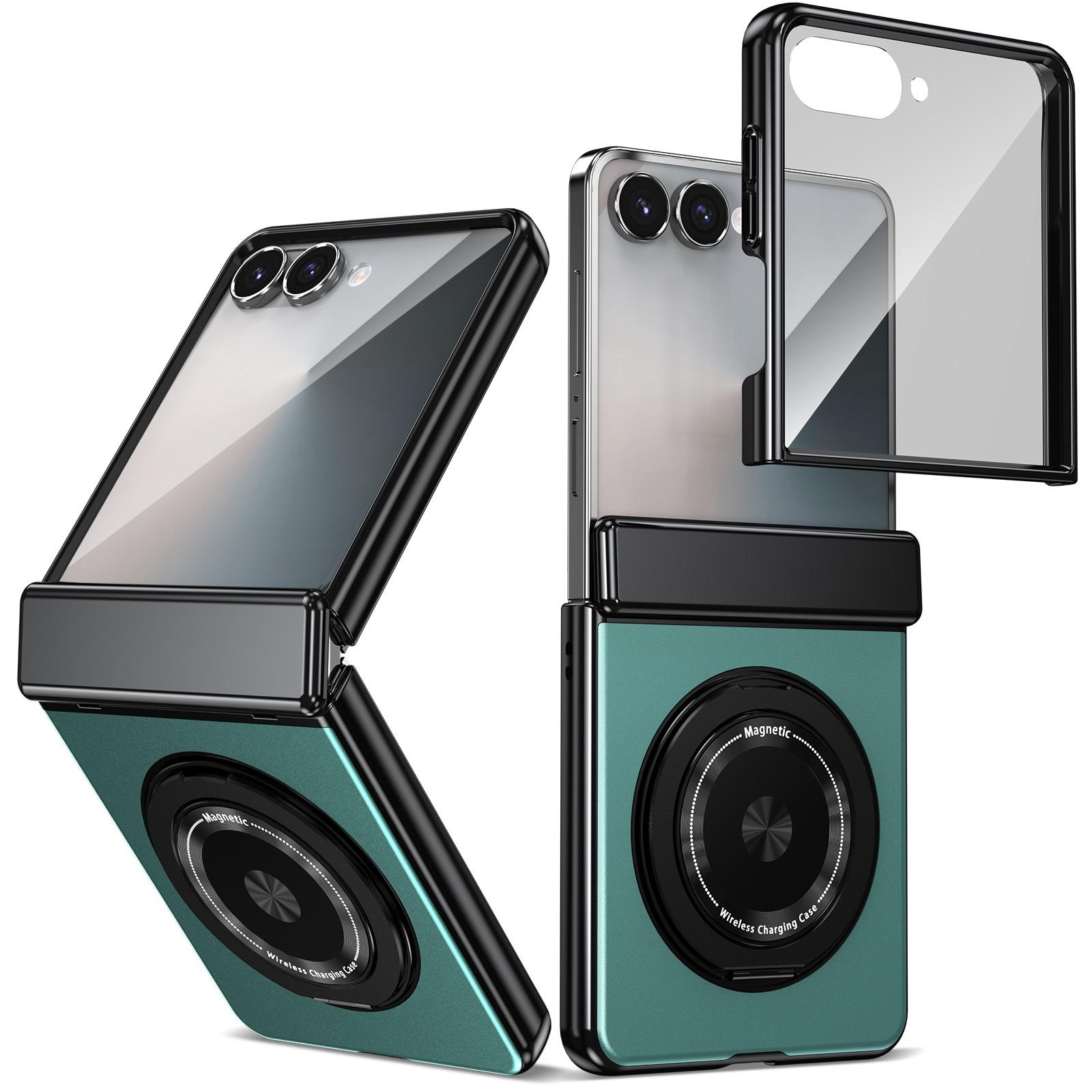Compatible with Phone Case for Galaxy Z Fold7/6/5/4/3 & Z Flip7/6/5/4/3 with Rotating Stand, Shockproof Protective Cover -HN1117