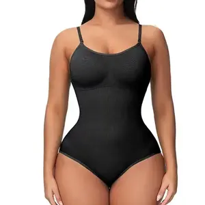 1 Piece Solid Seamless Brief Shaping Shapewear Bodysuit, Tummy Control Butt Lifting Slimmer Body Shaper, Women'S Underwear ALINBAIST