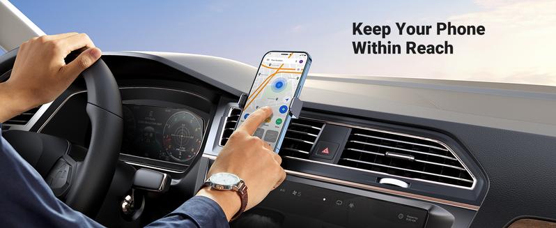 UGREEN Car Vent Phone Mount Air Vent Clip Holder Compatible with iPhone 17 16 15 13 12 Pro Max , Smartphone Accessories Retractable Cellphone Stand-Labor Day Sale，TikTokShopBlackFriday ,TikTokShopHolidayHaul