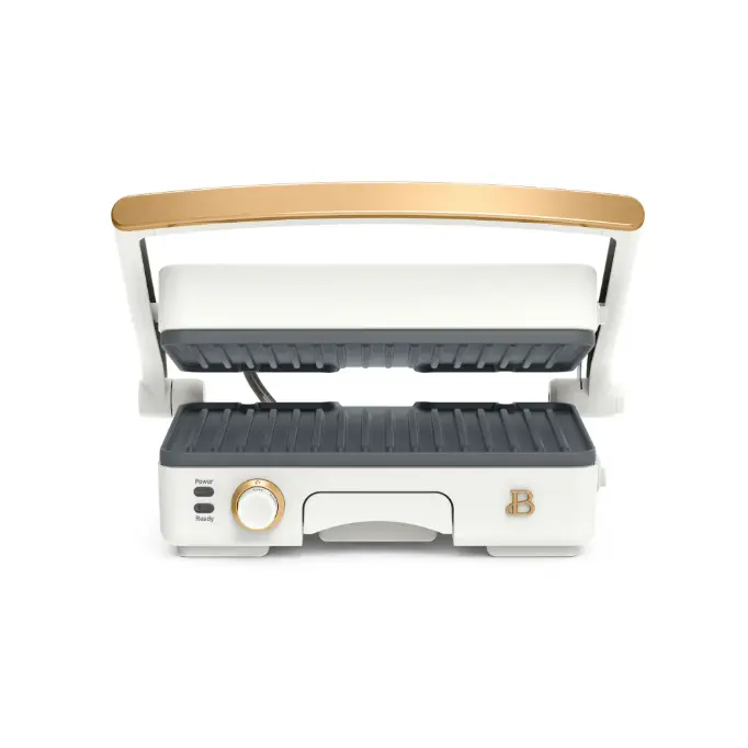 Beautiful 2-in-1 Panini Press & Grill, White Icing by Drew Barrymore