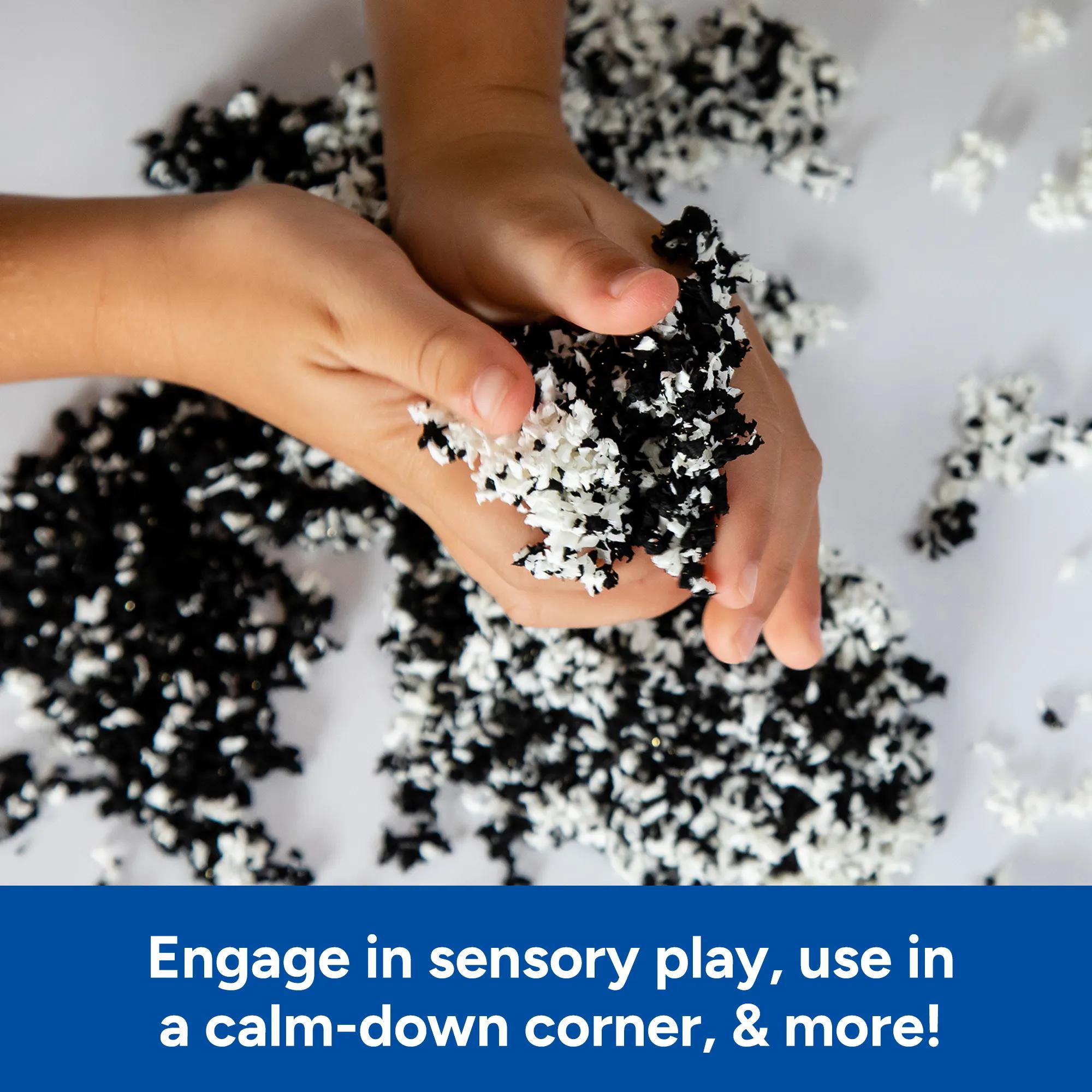 Educational Insights Pluffle for Sensory Bins, Glow-in-the-Dark and Black & White, Set of 2, Slime Alternative,Ages 3+ Educational Insights Pluffle for Sensory Bins, Glow-in-the-Dark and Black & White, Set of 2, Slime Alternative,Ages 3+