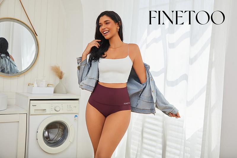 FINETOO 3PCS High Waisted Underwear For Women Nylon Seamless Briefs Everyday Comfort Lingerie Bridal Cute Panties S-3XL  Womenswear Elastic