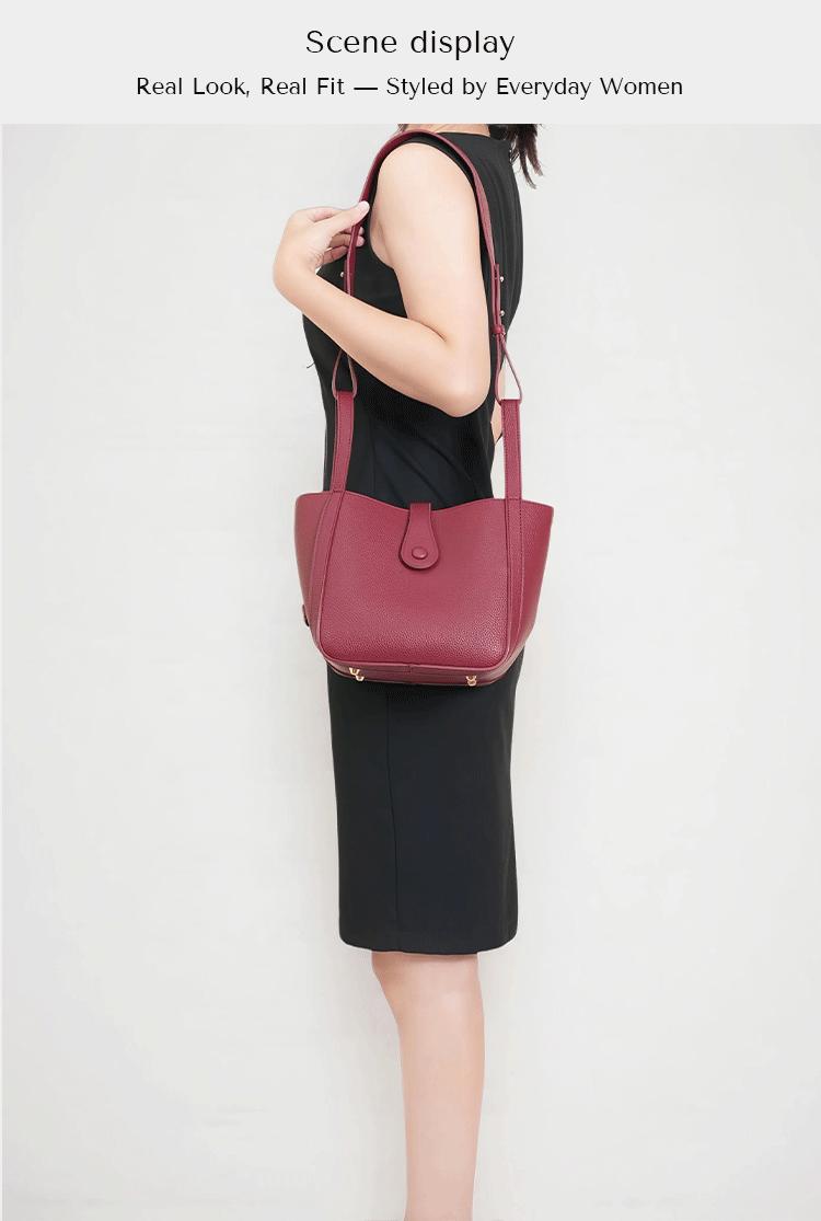 NEWBELLA Vera 3 PCS Set Top Handle Crossbody Bags Includes Handbag & Wallet Stylish Functional Design with Magnetic Closure Detachable Strap,FallFreshness