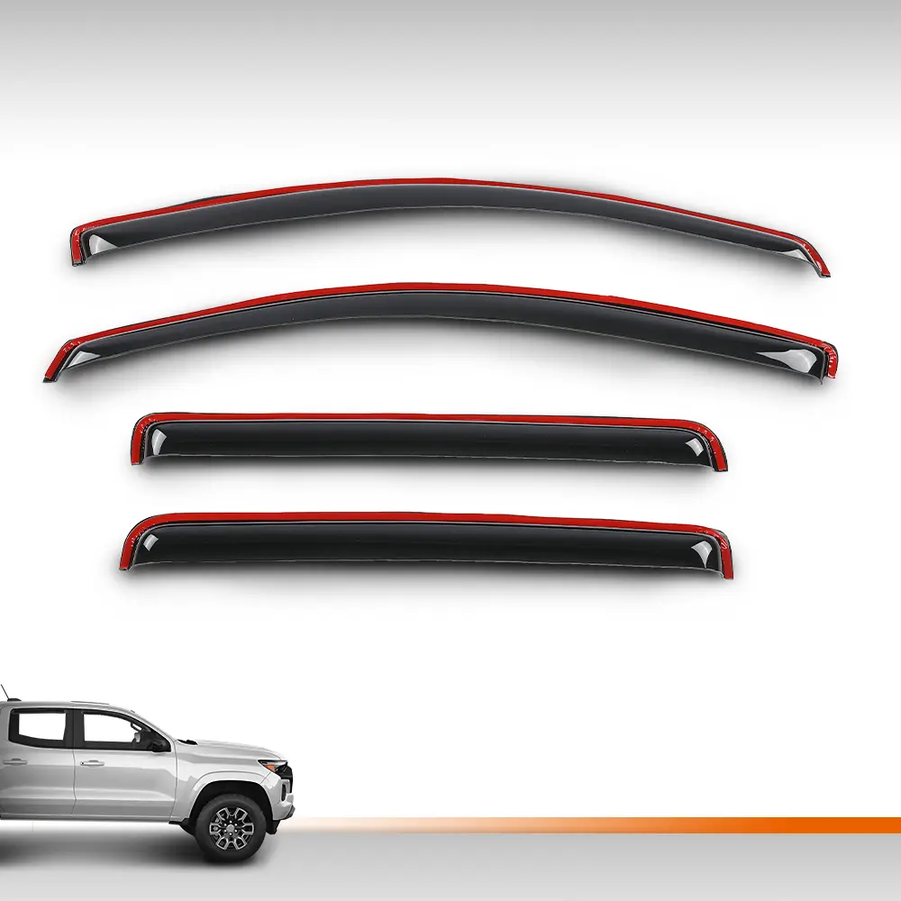 Fit For 2023-2025 Chevy Colorado GMC Canyon In-Channel Window Visors Rain Guards G-PLUS