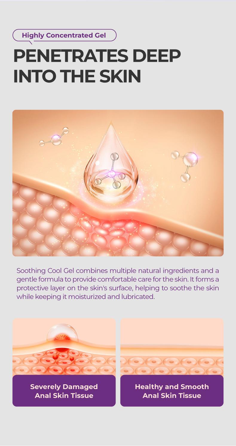 Kreain Nature 4 Hemorrhoid Gel Carthamus Seed Scutellaria Baicalensis Extract Carboxymethylcellulose Purple Daisy Apply to the Skin Used for Eliminating Hemorrhoids