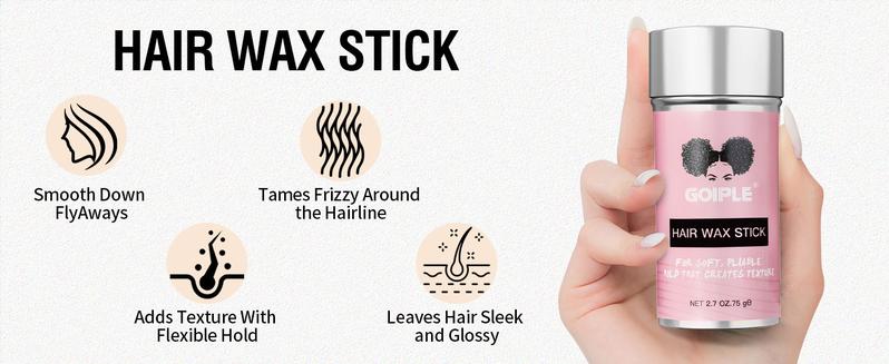 Slick Back Hair Brush Set Teasing Boar Bristle Brush, Hair Wax Stick, Edge Brushes, Rat Tail Comb, Teasing Comb, Wooden Slickback Hairbrush