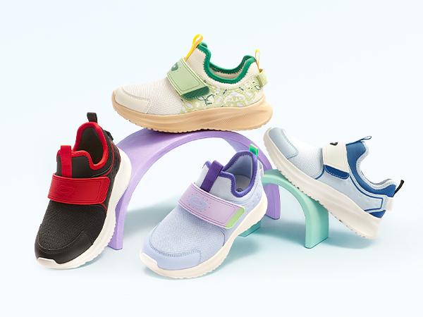 Balabala Kids Lightweight Breathable Running Sneakers 2025 Spring Soft Flex IP Outsole Shoes for Boys and Girls with Mesh Upper & Velcro Strap