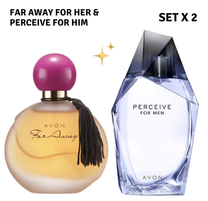 Avon Perfume Set | Far Away for Her & Perceive for Him (2-Piece Set)