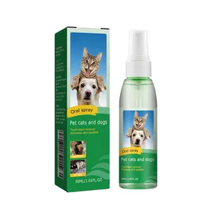 Pet Oral Care Spray Fresh Breath Teeth Cleaning Deodorizer for Cats Dogs Plaque Tartar Removal Breath Freshening Pet Dental Hygiene Spray Daily Use