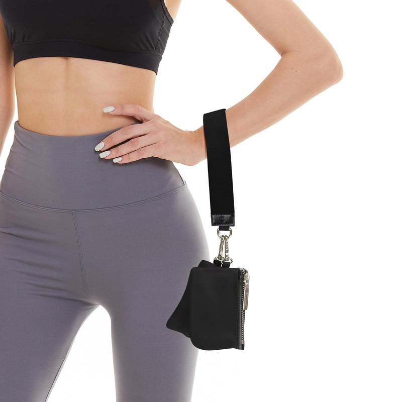 Mini Zip Around Wristlet Wallet for Women Dual Pouch Wristlet Portable Coin Purse Mini Women Coin Pocket