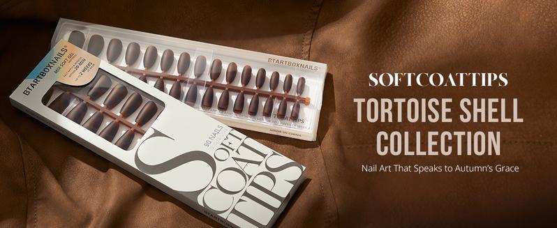 Press on Nails - 96pcs Tortoise Shell Collection Square or Almond or Coffin Stiletto and Oval Tips, Tortoise Shell Collection Soft Gel False Nail, Soak Off Acrylic Fake Nails Extensions