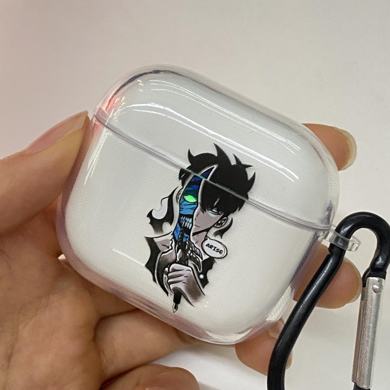 Anime Inspired Wireless Earphone Berserk Solo LVL Soul Eater Protective Case Manga Cover for Air-pods4/3/pro2 Gaming Earbud Protection Audio Aesthetic Headset #FallFreshness