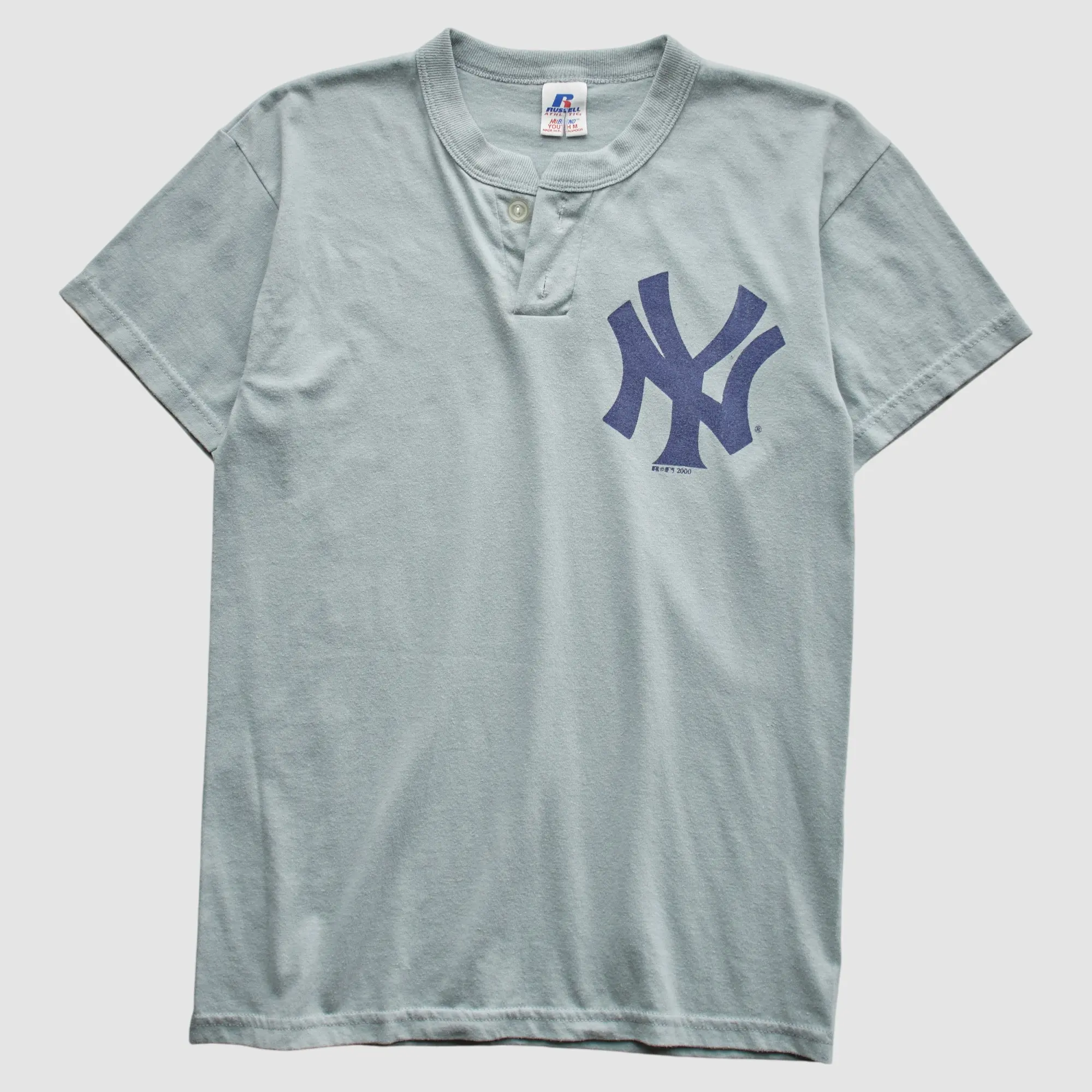 New York Yankees Russell 2000 T-Shirt - Light Blue - XXS