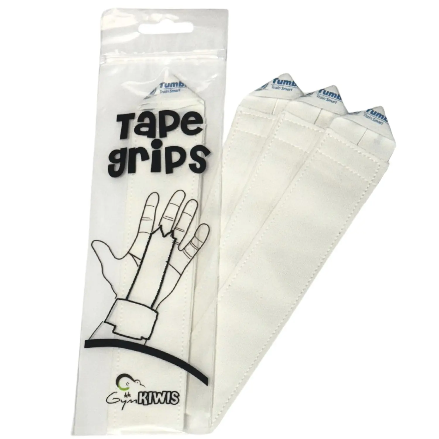 Tumbl Trak GymKiwis Tape Grips - 3-Pack Eco-Friendly Gymnastics Bar Rip Guards, Durable, Reusable, Comfortable Fit, Reduces Irritation, Eases Hand Fatigue Over Sets