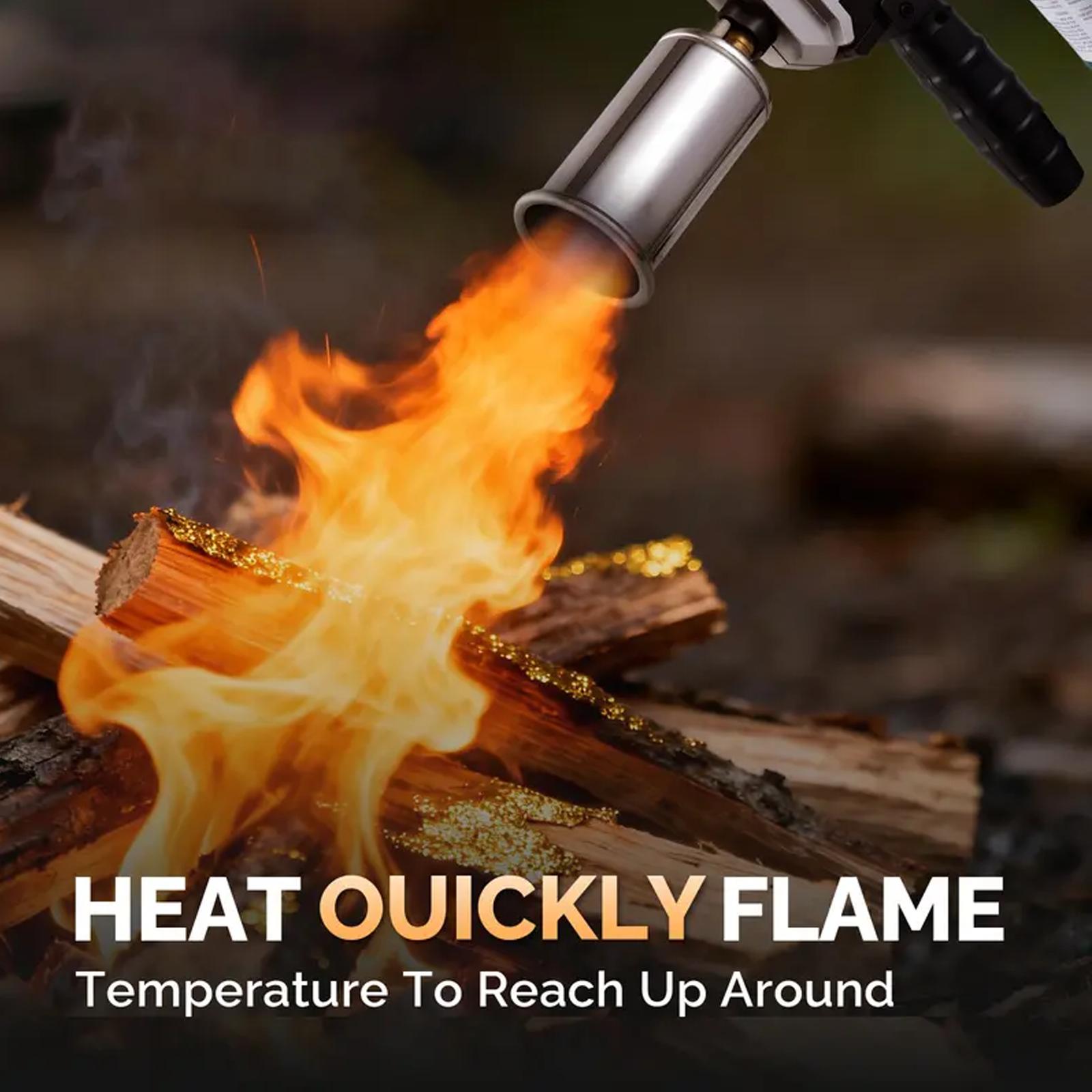 Powerful Propane Torch (Propane Canister NotIncluded), Kitchen Torch, Adjustable Torch Suitable forLow-Temperature Sous Vide Steak, BBQ, Fireplaces, Charcoal lgnition, an Excellent Gift for Christmas and NewYear