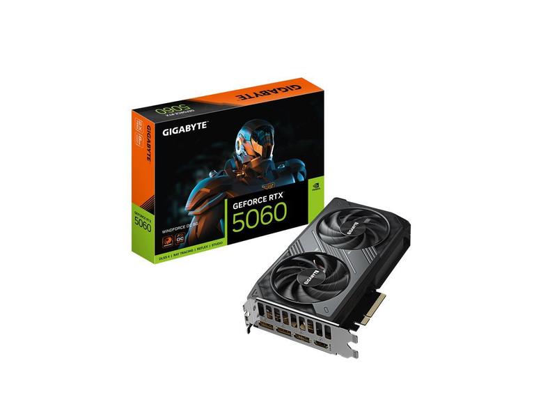 GIGABYTE WINDFORCE GeForce RTX 5060 8GB GDDR7 PCI Express 5.0 ATX Graphics Card GV-N5060WF2OC-8GD