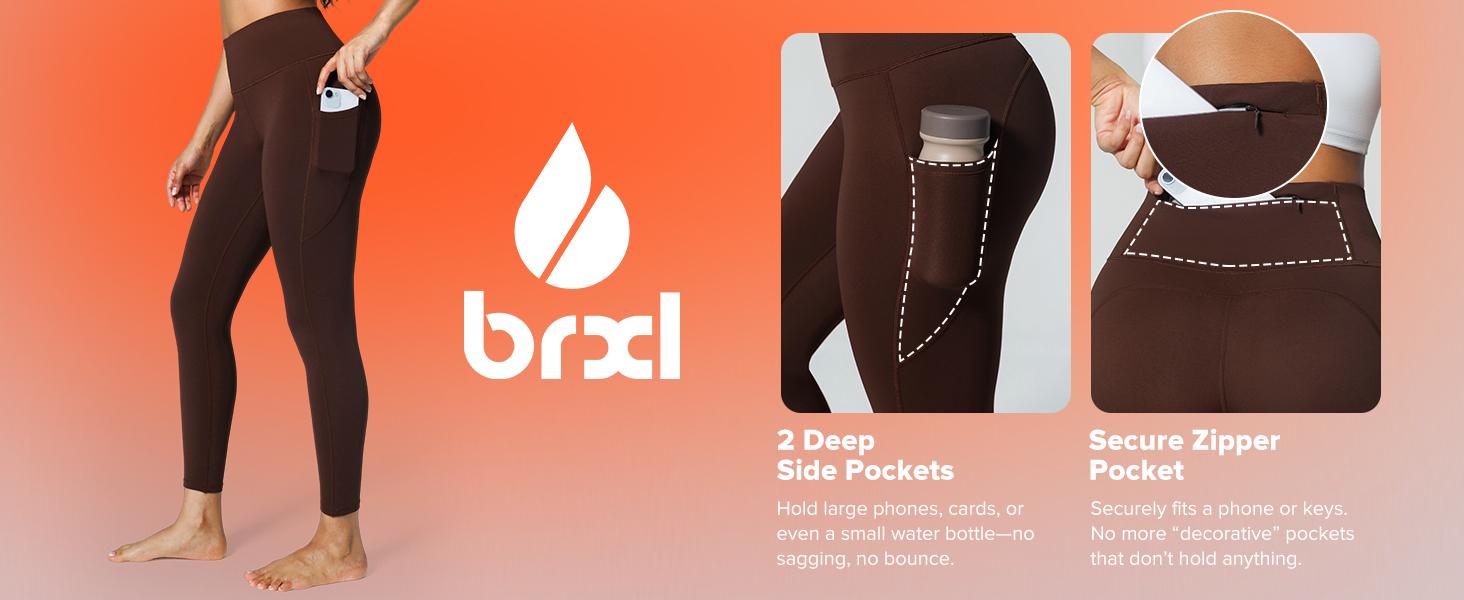 BRXL【Discount for live】Women's Thermal Leggings Winter Pants Pet Hair Resistant and Waterproof Featuring 3 Deep Pockets, Warm Lined Suitable for Daily Wear Outdoor Walks Winter Commuting -brxl-3