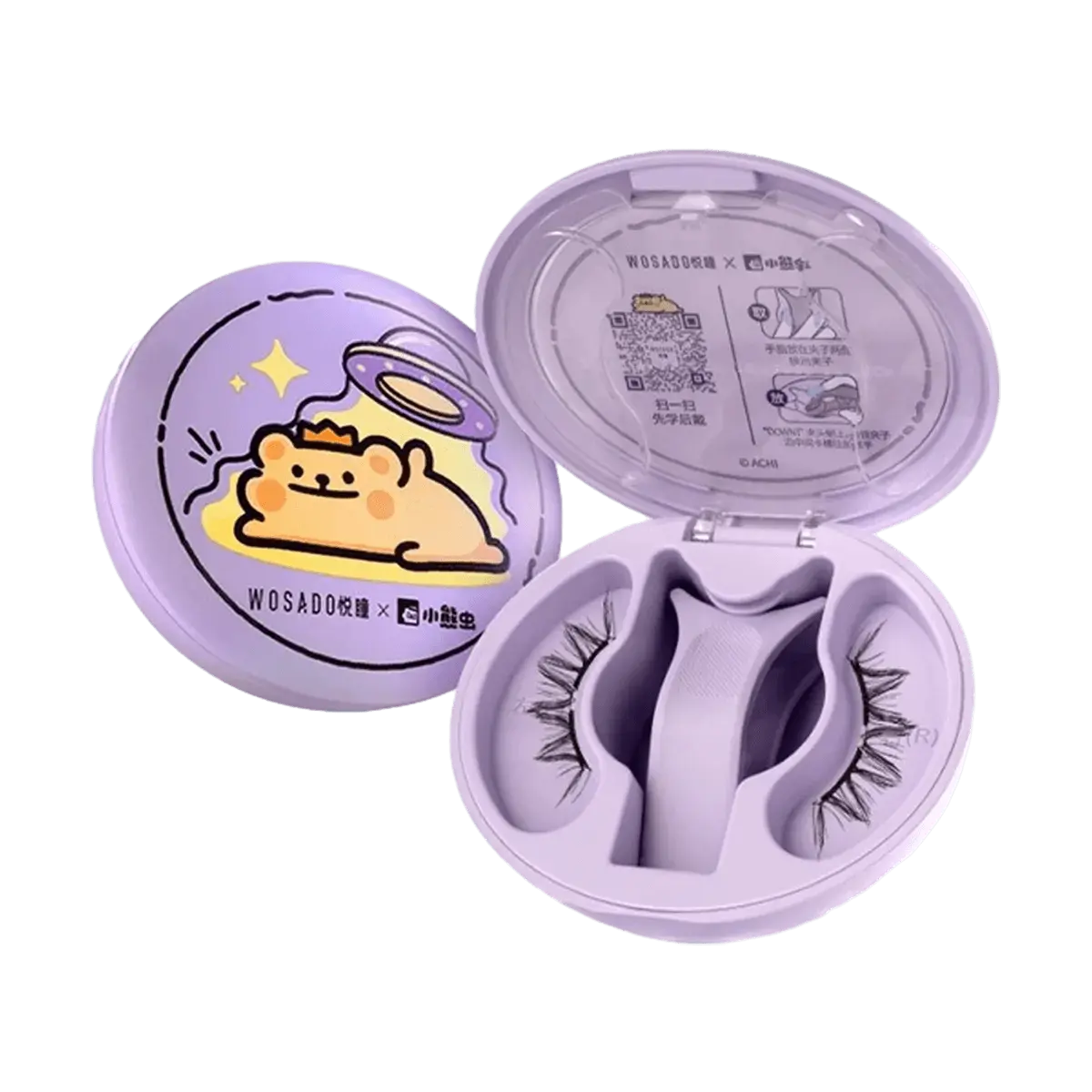 WOSADO Magnetic Eyelashes Kit - "Bunny Charm" Makeup Bunny Lashes, Soft Faux Mink False Eyelashes & Adhesives for Round Eyes, Natural Look, Reusable, No Glue, Long-Lasting, with Setting Gel & Cleanser, Limited Edition, Bunny Lashes False Eyelashes & Adhes