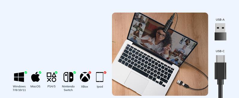 TONOR TM310 USB Conference Microphone for Laptop with Mute Button, LED Indicator, and Microfono Feature for Video Call Meetings TONOR TM310 USB Conference Microphone for Laptop with Mute Button, LED Indicator, and Microfono Feature for Video Call Meetings