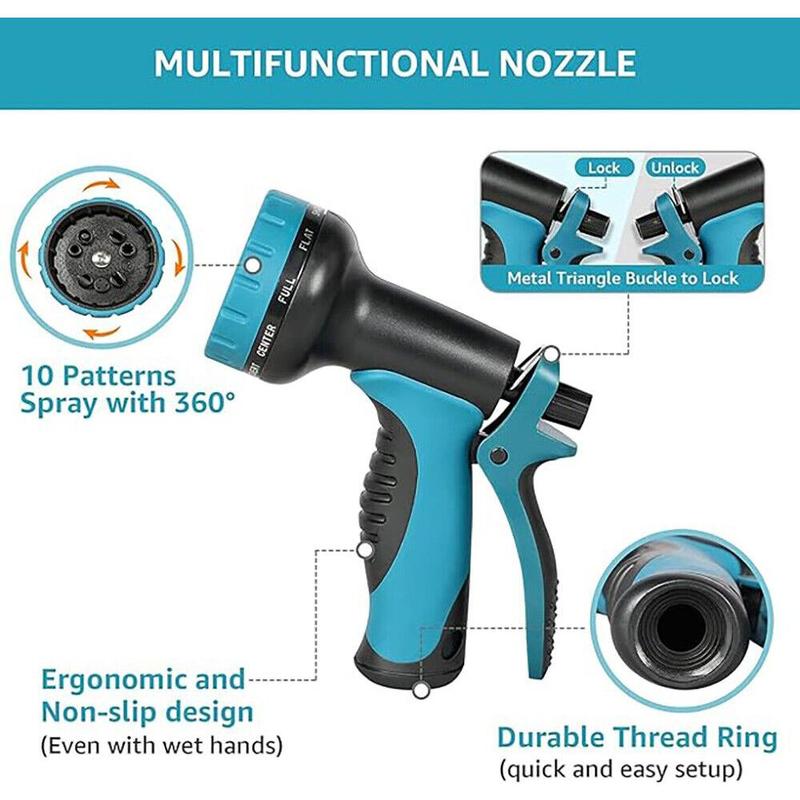 50ft & 100ft Expandable Water Hose with Spray Nozzle, Lightweight & Flexible Garden Hose, Durable & Kink-Free Design for Easy Watering and Cleaning Portable