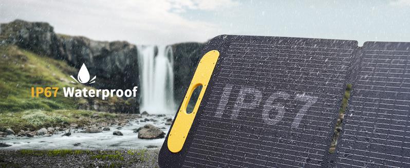 VTOMAN VS220 Pro Portable Solar Panel 220W 48V, 23% Efficiency Foldable Solar Panel w/ IP67 Waterproof & MC-4 Anderson XT60 DC5521 Adapters & Adjustable Kickstands, Off-Grid Power for Home & Camping