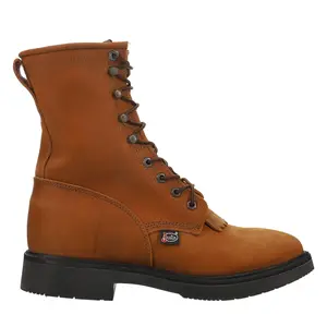 Justin Original Workboots Mens Conductor 8 Inch Electrical Hazard Soft Toe  Work/Duty - Brown