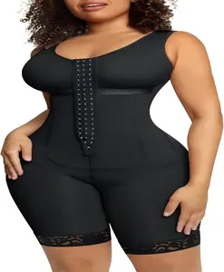 MRS·VARY Fajas Colombianas Shapewear for Women Tummy Control Post Surgery Full Body Shaper Butt Lifter with Zipper Crotch