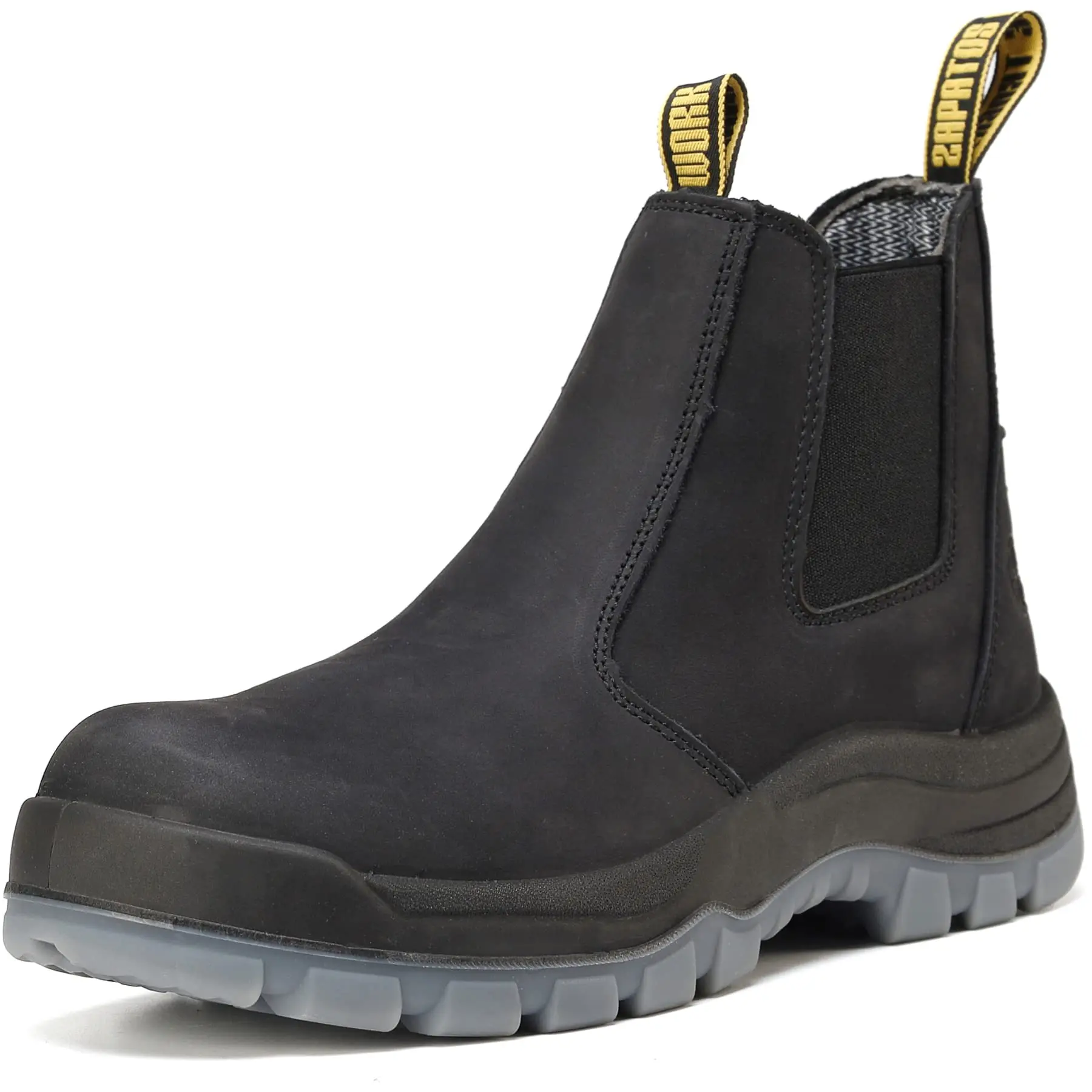 HANDPOINT Men's 6" Composite Toe Work Boots, Waterproof Leather Safety Boots, Slip Resistant, Anti-Static, Lightweight Construction Work Shoes for Warehouse, Industrial & Outdoor Work