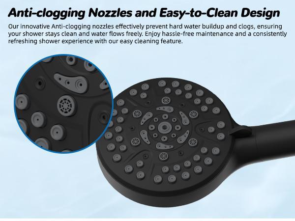 Anylock Upgraded 5-spray 13'' Shower Head for Easy Reach, High Pressure Rainfall Showerhead Combo with 10-mode Handheld Spray, 12'' Extension Arm, 4-way Diverter, 71'' Hose, Showerhead Holder, Black