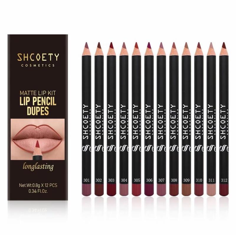 SHCOETY Cosmetics Matte Lip Liner Set - 12 Counts/Box, Long-Lasting, Waterproof, Easy Coloring Pencils, Multicolor, Beginner-Friendly, Professional Daily Makeup Kit SHCOETY Cosmetics Matte Lip Liner Set - 12 Counts/Box, Long-Lasting, Waterproof, Easy Coloring Pencils, Multicolor, Beginner-Friendly, Professional Daily Makeup Kit