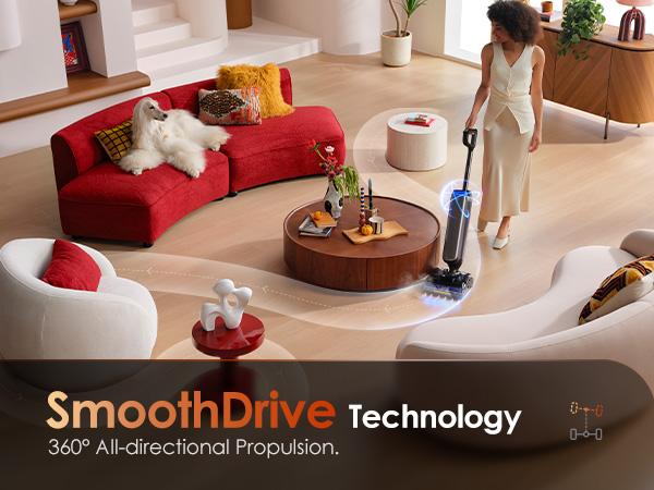 Tineco Floor One S9 Artist Steam Wet Dry Vacuum Cleaner, High-temp Steam Cleaning, 22kPa Suction, 360° SmoothDrive, Anti-Tangle Design, 185°F Flashdry, Long Runtime, 180° Lay-Flat