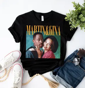 Martin And Gina Couple Shirt, Martin Sitcom Shirt, Vintage Black Love Shirt, Romantic Love Shirt, Gift For Lovers