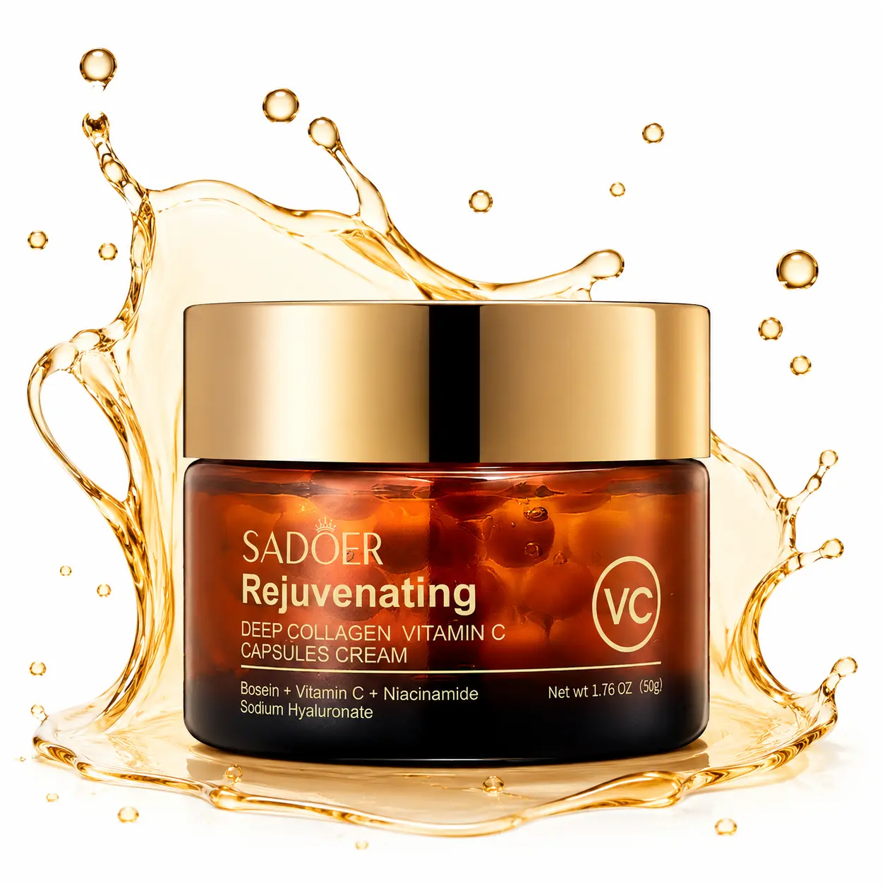 Korean Vitamin C Cream | Collagen and Vitamin C Moisturizing Cream | Firming Formula | Deep Moisturizing K-Beauty Facial Care, Makes Skin Look Youthful