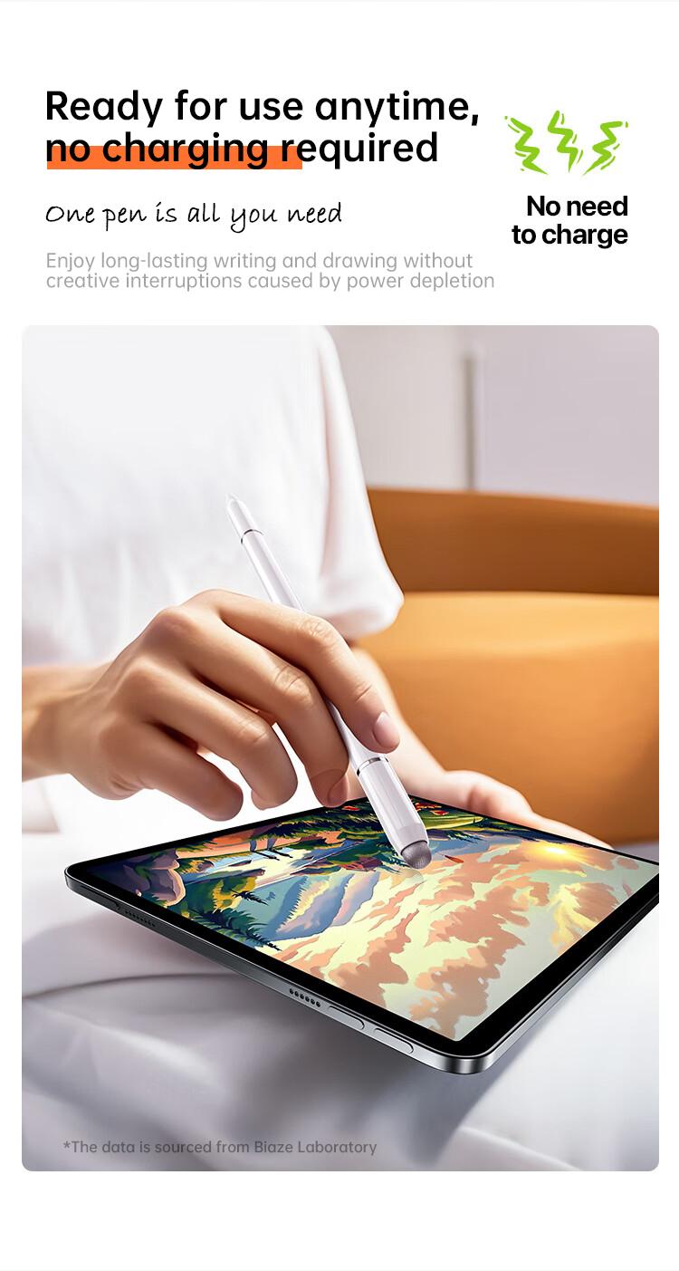 Biaze 3-in-1 Multifunctional Magnetic Stylus for iPad, Palm Repulsion, Tilt Sensitive, Active Touchscreen Pen, Compatible with Tablets and Phones