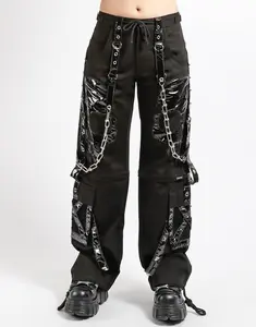 SCARE DARK STREET PANT BLACK PVC SKULL