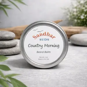 Sandbar SUDS Premium Beard Balm - 1.5oz | Natural Softener & Styling Wax | Infused with Jojoba & Hempseed Oil | Tames Frizz & Deeply Conditions | Made in USA