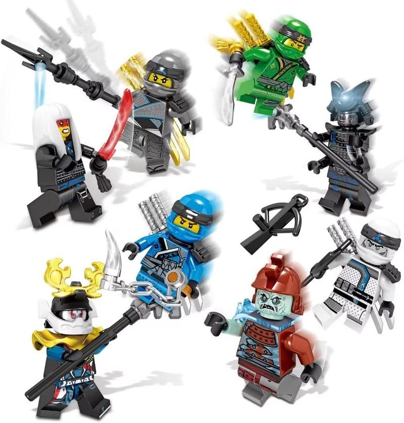 Nija Mini Action Figure Set - 24 Pack with Weapons and Collectible Building Blocks for Boys and Girls - Ninjago Anime Movies Fans MMiniCharacters Toys