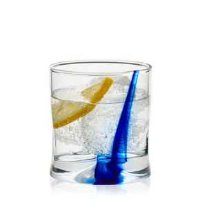 Libbey Blue Ribbon Impressions Small Rocks Glasses, 8 ounce, Set of 8