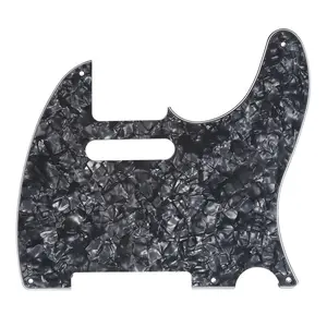 5-Hole Telecaster Pickguard - 4-Ply Black Pearl