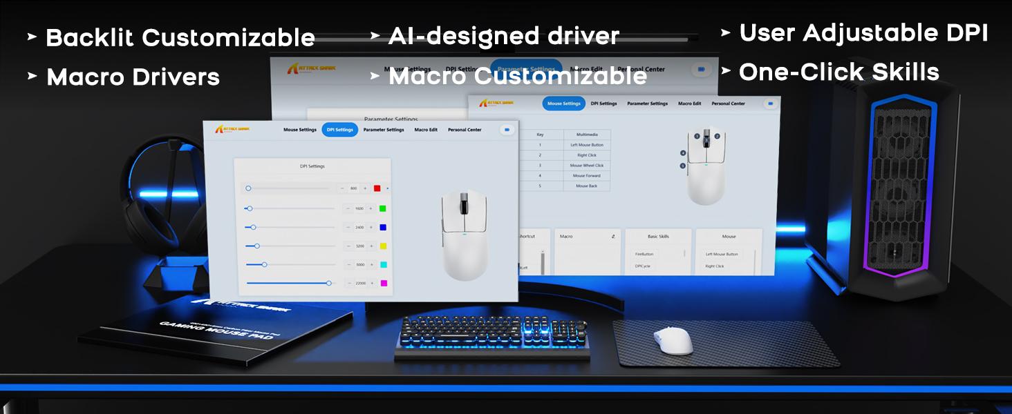 ATTACK SHARK X11SE Lightweight Wireless Gaming Mouse, 59g Tri-Mode BT/2.4G Wireless/Wired Gaming Mouse, PixArt PAW3311 Gaming Sensor, 22000 DPI, Office Mice with Tape for PC/Xbox/Win/Mac (Black) ATTACK SHARK X11SE Lightweight Wireless Gaming Mouse, 59g Tri-Mode BT/2.4G Wireless/Wired Gaming Mouse, PixArt PAW3311 Gaming Sensor, 22000 DPI, Office Mice with Tape for PC/Xbox/Win/Mac (Black)