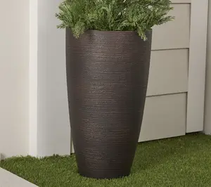 Wicker Park 21" Indoor/Outdoor Textured Tall Planter Wicker Park 21" Indoor/Outdoor Textured Tall Planter
